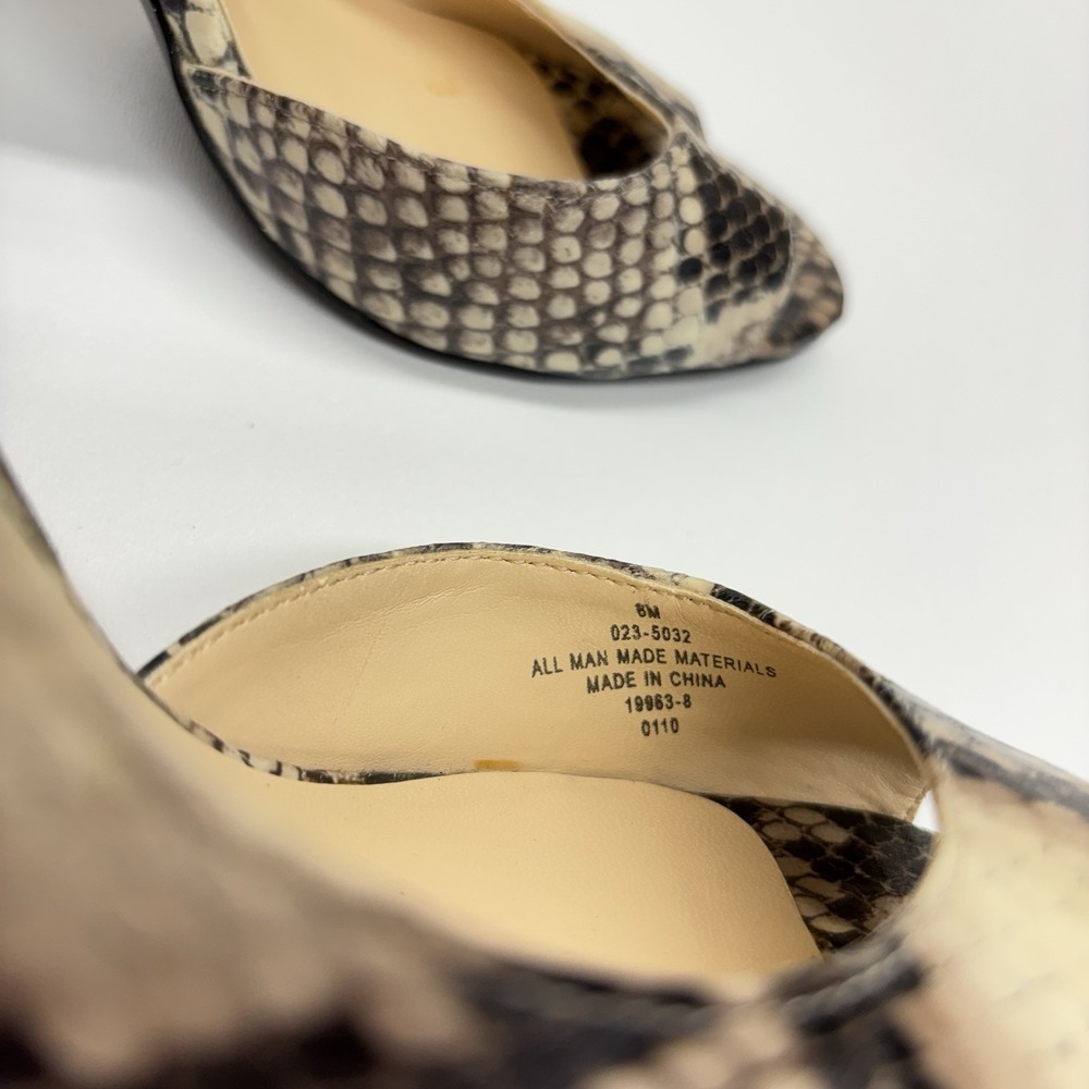 Worthington D'Orsay Peep Toe Heels Size 6 M Snakeskin Stiletto Sexy Party Y2K - Picture 12 of 15